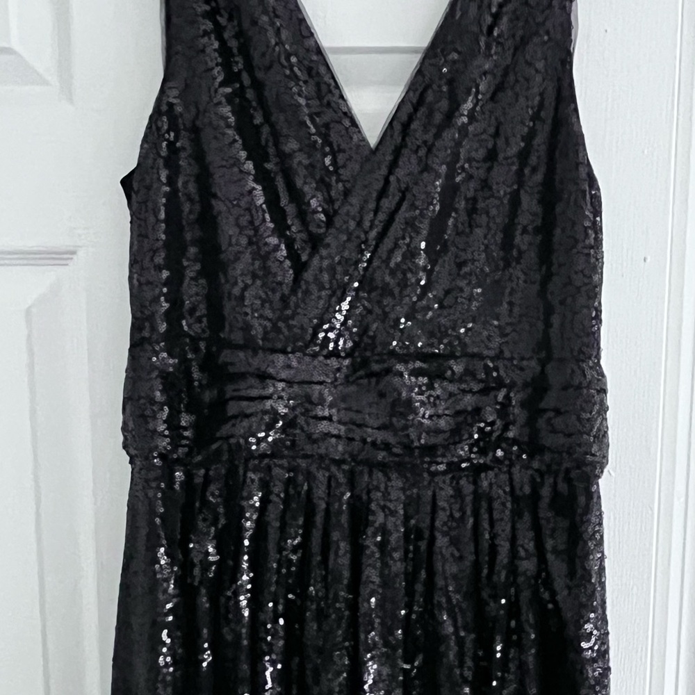 Kate Kasin Elegant Black Sequin Evening Gown - Picture 3 of 11